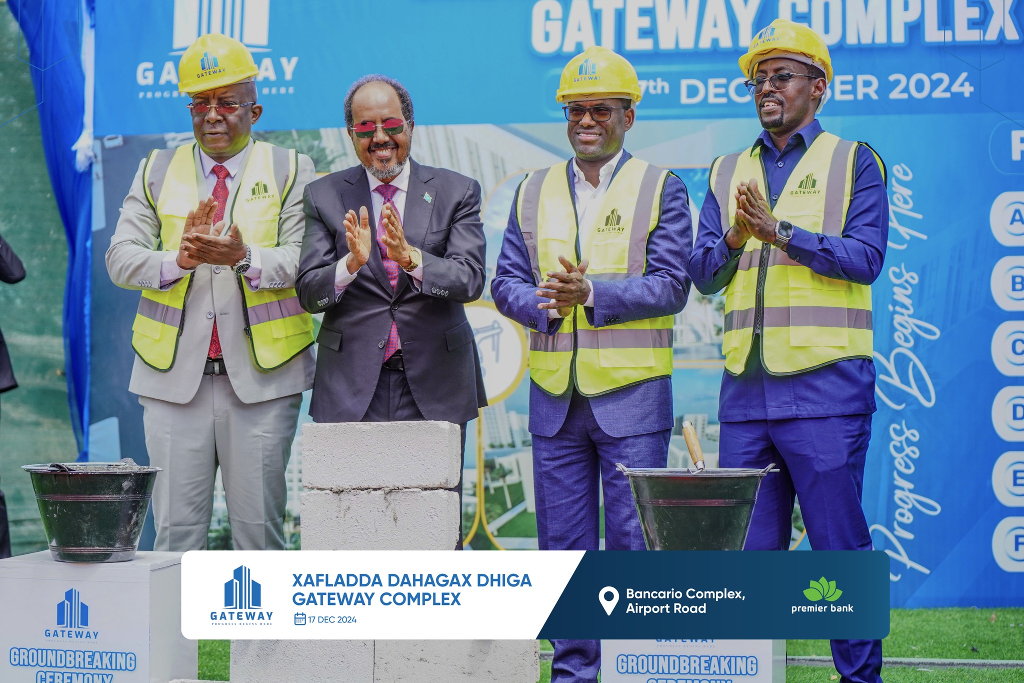 Madaxweynaha oo Dhagax Dhigay Mashruuca Gateway Complex… Madaxweynaha oo Dhagax Dhigay Mashruuca Gateway Complex…